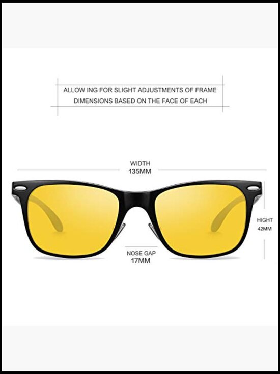 Night Driving Glasses Anti Glare Polarized Yellow Tint UV400 for Men Women main image 4